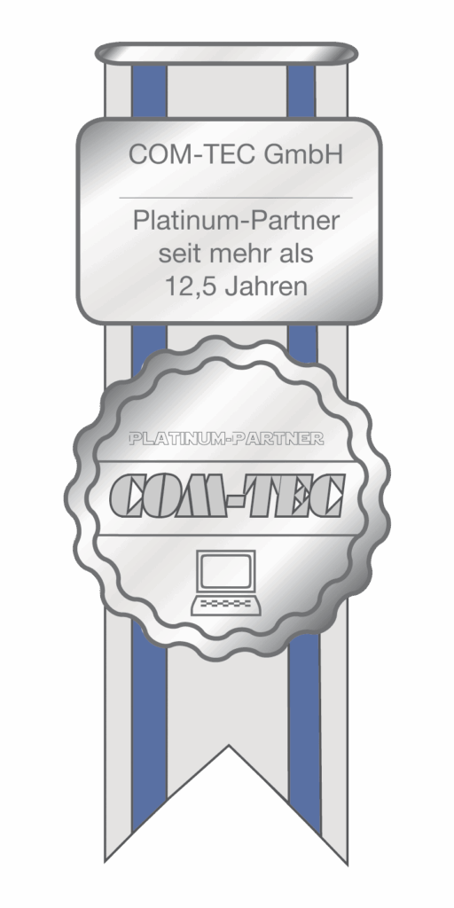 Platinum Partner-Siegel, der COM-TEC