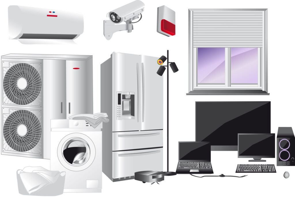 Visualisierung Smart Home Elektrogeräte die an das Internet angeschlossen sind