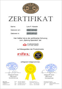 Zertifikat Fitel Fusion Spliceing Specialist